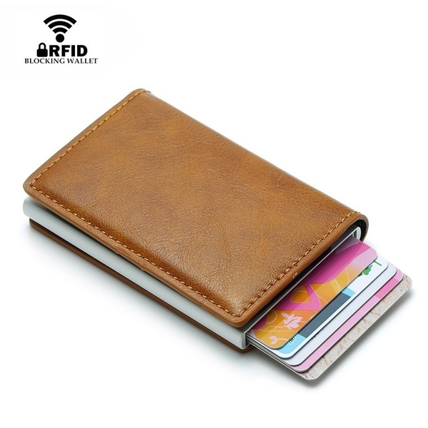 Top Quality Rfid Blocking Credit Card Holder Wallet Men Money Bag