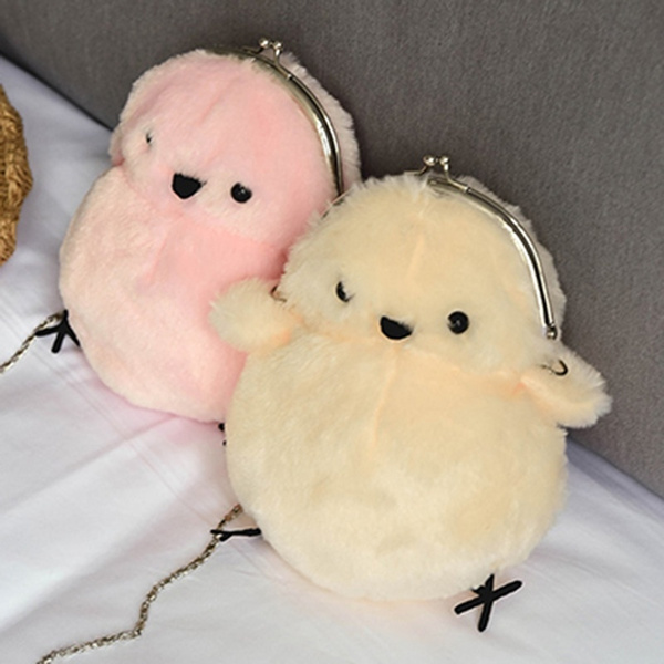 plush chicken purse