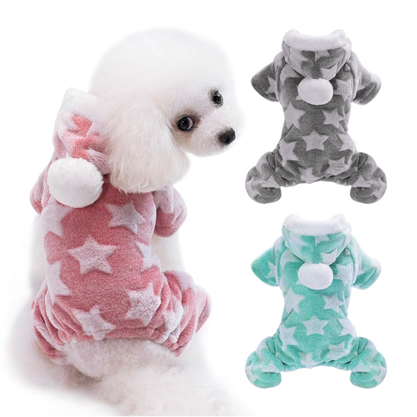 Cozy Dog Pajamas Winter Pet Jumpsuit Clothes For Small Medium Dogs Clothing 