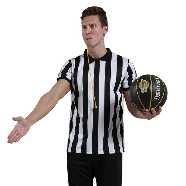 Wicking and Quick Drying Shinestone Referee Shirts Perfect for Outdoor Sports Mens Basketball Football Soccer Sports Referee Umpire Shirt Referee Shirt Jersey Costume Short Sleeves 