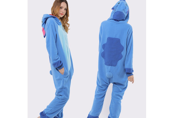 Unisex Adult Stitch Pajamas Animal Onesie Pink Blue Lilo Stitch