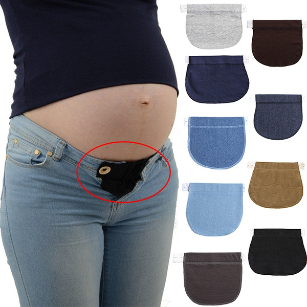 1pc Maternity Pregnancy Waistband Belt Adjustable Elastic Waist Extender  Clothing Pants for Pregnant