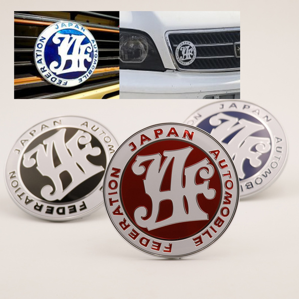 Jaf Front Grill Badge Japan Automobile Federation Badge Sticker Emblem Decal Fits Toyota Honda Nissan Mazda Subaru Wish