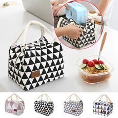 Outdoor Waterproof Lady's Handbag for Lunch-box and Handbag  Canvas Thermal Insulation Bag ,Picnic Camp Work Food Storage Bag Tote