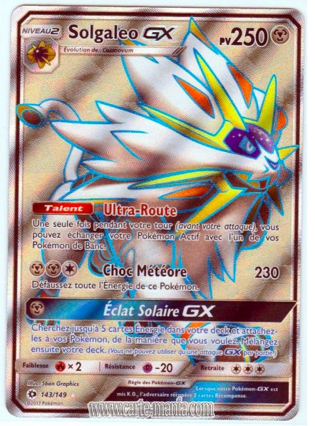 Solgaleo GX Sun and Moon 143/149 Values - MAVIN