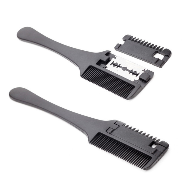 Hair Cutting Comb Black Handle Hair Styling Razor Brushes Combs Hair Trimmer  New | Wish