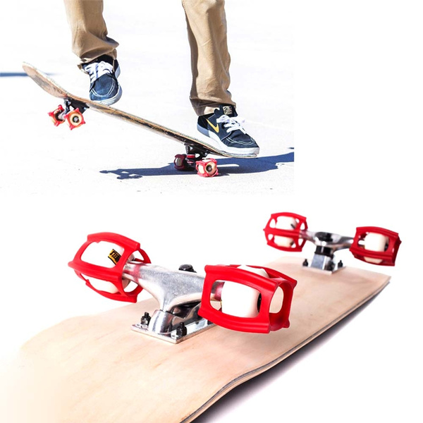Rubber Skateboarding Wheel Cover Accessory For Ollie & Kick Flip Trick Training
