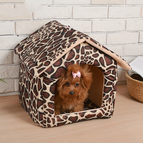 soft dog bed with roof