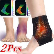 1 Pair Self heating Compression Straps Adjustable Arthritis Foot Pad Ankle Support Protector Health Care Brace Wrap Belt Ankle Support Protector Brace Belt Magnetic Self heating Therapy Foot Health Care Adjustable Compression Straps