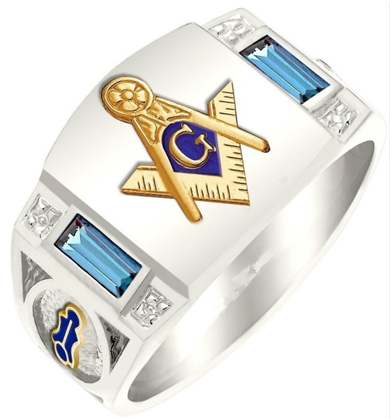 Stainless steel ring masons symbol for men Templar jewelry