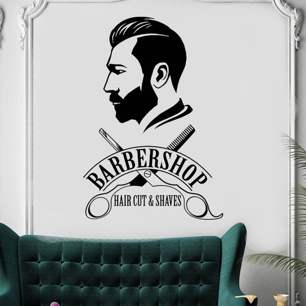 Home & Living Barber Wall Decal Wall Art Haircut Wall Art