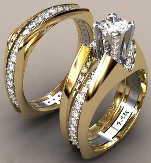 Fashion Women Jewelry 925 Silver White Sapphire Ring Wedding Bridal Gift Sz 5-10 