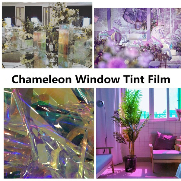Rainbow Effect Decorative Window Film Dichroic Iridescent Rainbow for  Decoration Acrylic Home Office 45cm x 500cm