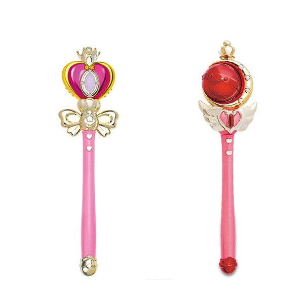 Anime Cosplay Sailor Moon 20th Tsukino Usagi Glow Stick Rod Musical Magic Wand 