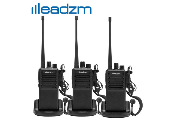 3 X Leadzm LE-C2 Walkie Talkie UHF 400-470MHz Two Way Radio 16 Channel Package 