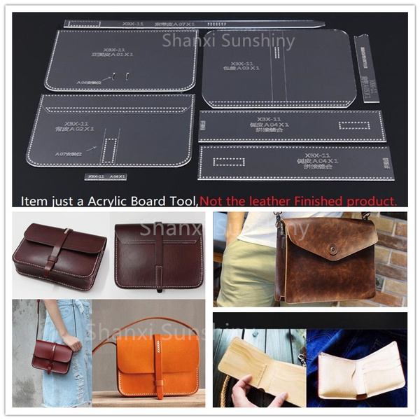 Transparent Purse Leather Craft Acrylic Wallet Pattern Stencil Template Diy Bag 