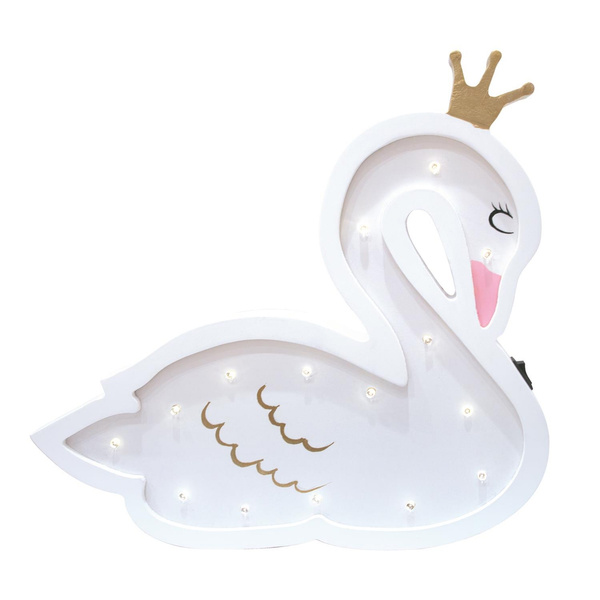 Les Tresors De Lily Q4467 Lampe Bois Cygne Blanc Blanc Rose 31x28 5 Cm Wood Lamp Cygne Blanc White Pink 31x28 5 Cm Holzlampe Cygne Blanc Weiss Rosa 31x28 5 Cm Wish