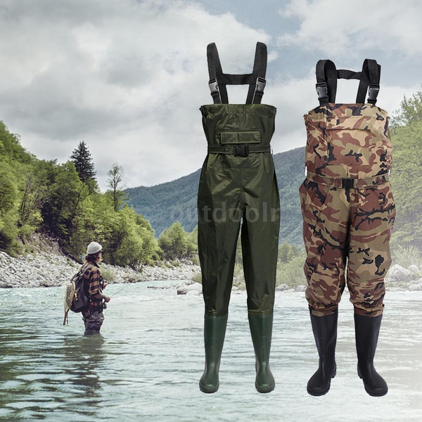 Plus Size Unisex Chest Wader Nylon/PVC Waterproof Fishing Hunting Waders  for Men And Women