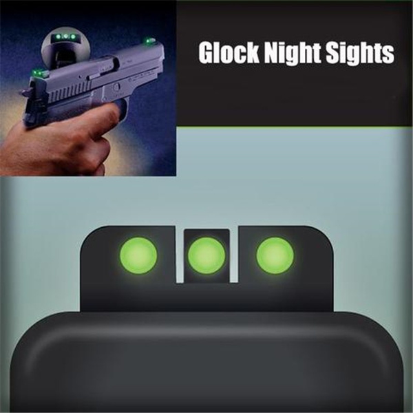 Tactical Green Night Sights Front and Rear Sight for Glock 17 19 22 GLOCK series 