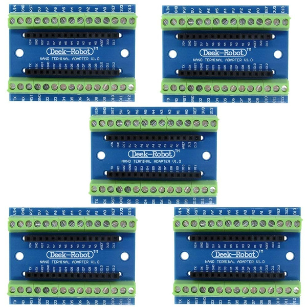 5pcs Nano V3.0 AVR Atmega328P-AU Adapter Nano Terminal Adapter Shield Expansion Board for Ar duino Nano V3.0 AVR Atmega328P-AU Module