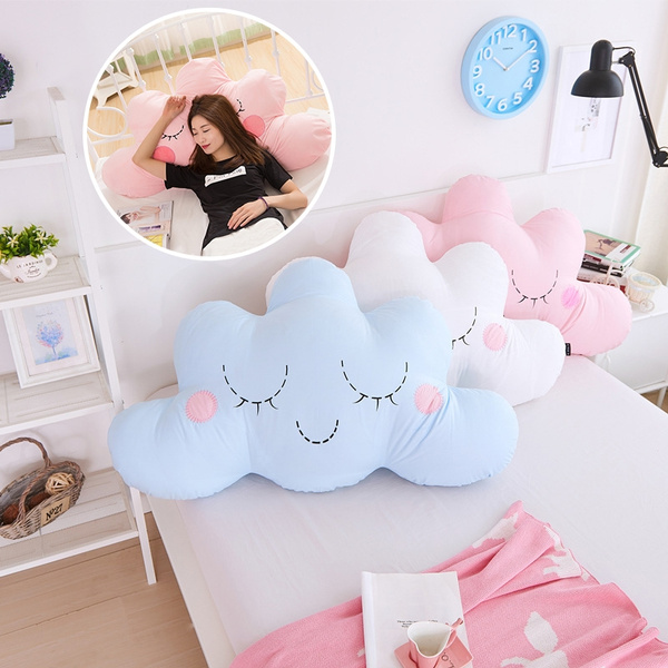 Lovely Smile Clouds Children's Pillow Cute Cloud Pillow Cushion Baby  Placate Toy Stuffed Plush Doll Decor Working Office Car Living Hall Bedding