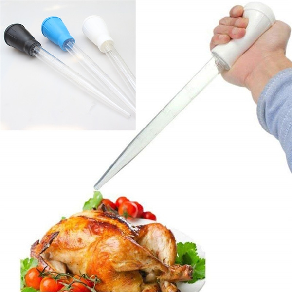 Tasty Poultry Turkey Meat Chicken Baster BBQ oven Cooking Tube Pump New 