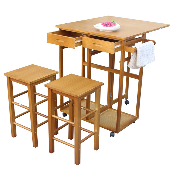 Kitchen cart with discount chairs