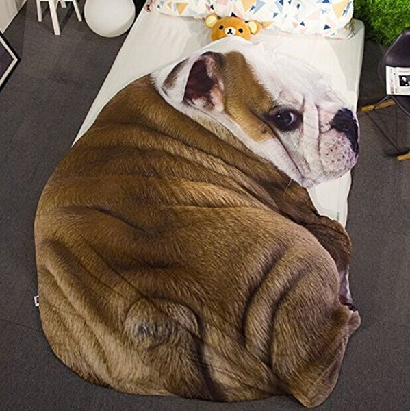 3D Animal Prints Blanket Bedding Dog Shaped Bulldog Comforter Cosplay  Costume Accessories | Wish
