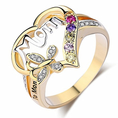 DIAMOND, Love, 925 silver rings, Women's Fashion
