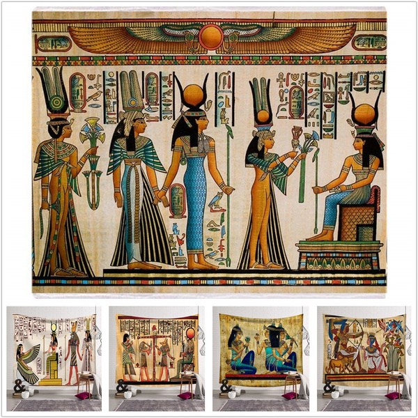 Egyptian King Wall Tapestry 71x60 In Ancient Egypt Queen Tapestry 