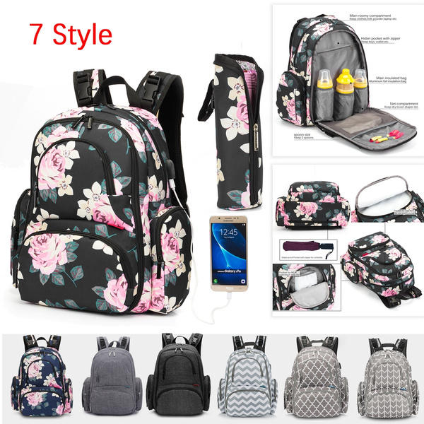 Travel Diaper Bag with Multiple Pockets, Multifunctional Bag