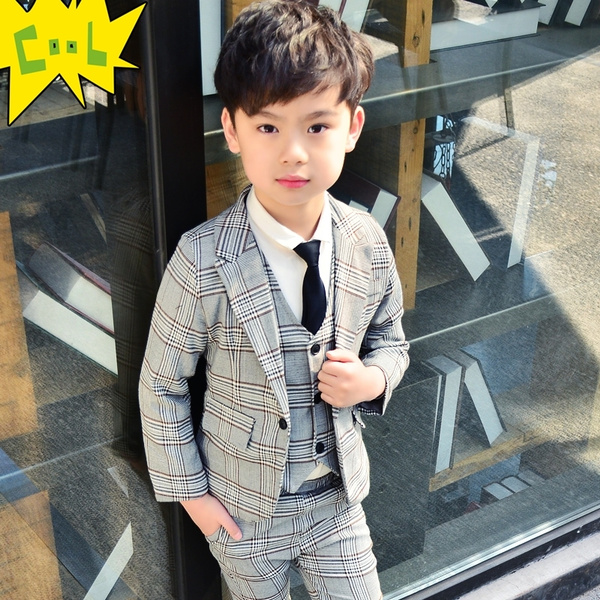 Boys plaid 2024 dress pants