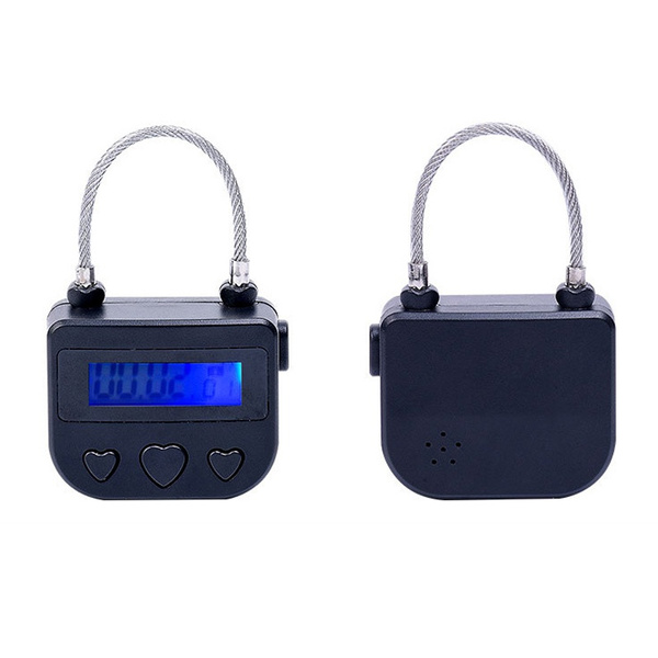 Multi-Purpose Time Lock Waterproof USB Rechargeable Time Switch Padlocks Black 