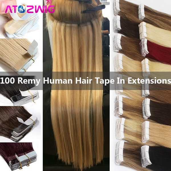 Hair Extensions, 1618202224inch, tapeinhairextensionsfullhead, 20pcsset