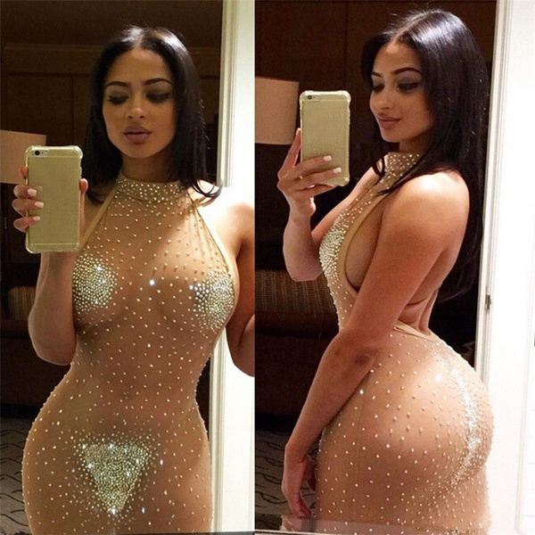 diamond backless dress