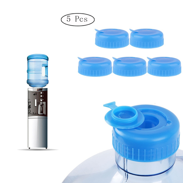 5x Blue Gallon Drinking Water Bottle Cap Screw Anti Splash Lids Replacement  55mm