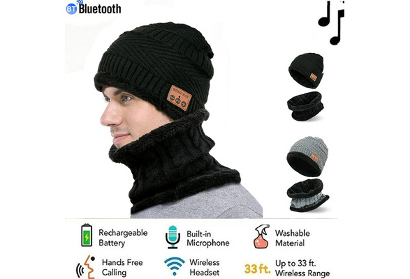 Bluetooth Mütze Beanie Hut Kappe Musik Fahrrad Herren Frauen Warm Unisex Mp3