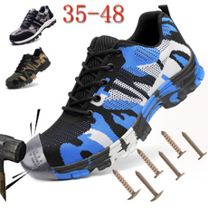 Construction Men's Outdoor Plus Size Steel Toe Cap Work Boots Shoes Men Camouflage Puncture Proof Safety Shoes Breathable
