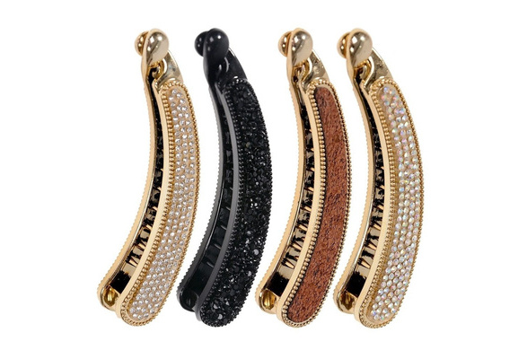 Hairpin Crystal Hair Clip Women's Accessories Banana Barrette Rhinestone Hairpin Crystal Hair Clip Women's Accessories Banana Barrette Rhinestone