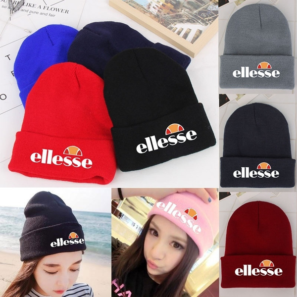 ELLESSE Fashion Knit Hat | Knitted Basic Cold Hat Winter Sport Warm Casual Hats Caps Hats Embroidery Casual Beanies Wish