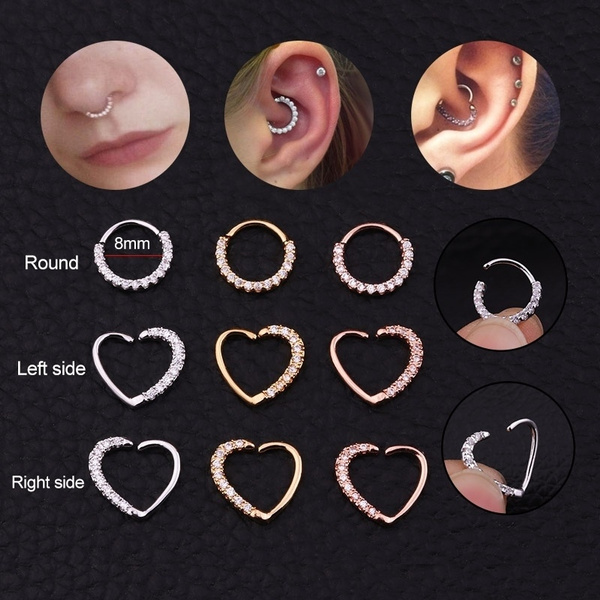 Daith piercing hot sale heart ring