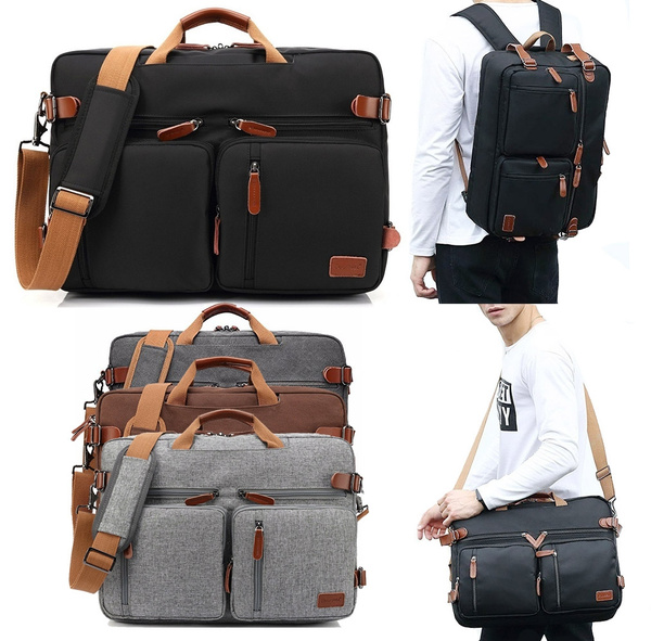 convertible backpack messenger bolsa