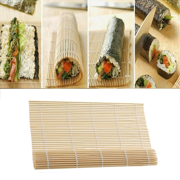 How roll sushi with bamboo mat (California Roll) 