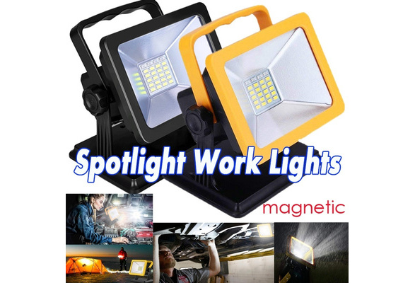Rechargeable LED Work Light with Magnetic Base 15W 6.5H Lighting Battery Powered 