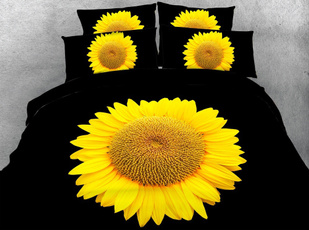 King, 3pcsbeddingset, Sunflowers, Double