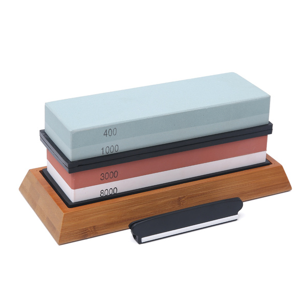 #400/1000 #3000/8000 Grit Premium Whetstone Knife Sharpening Stone Set ...