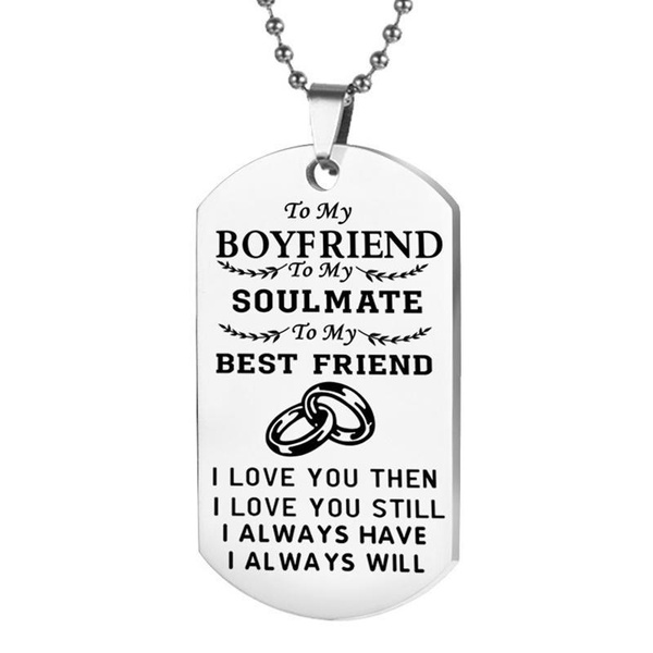 Custom necklace hot sale for boyfriend