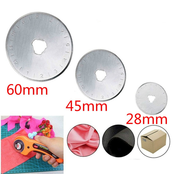 28/45/60mm Rotary Cutter Blade Cut Off Patchwork Crafts Roller Blades for  Cloth Fabric Leather Paper Trimmer DIY Home Sewing Tools