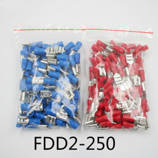 30PCS/Pack FDD2-250 Female Insulated Electrical Crimp Terminal for 1.5-2.5mm2 Connectors Cable Wire Connector FDD2.5-250 FDD