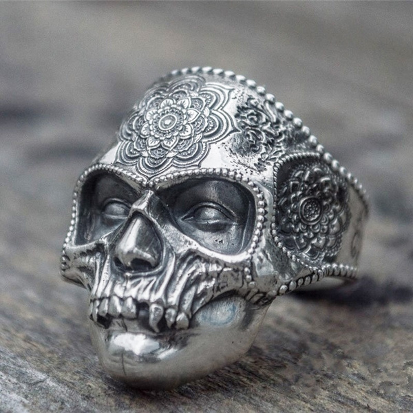 Eyhimd Heavy Metal Silver Color Free Mason Biker Skull Rings Men Punk  Stainless Steel Ring Masonic Jewelry Gift For Him - Rings - AliExpress